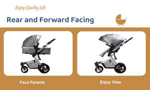 JXB 2025 Nouvelle Arrivée Mode Poussette Bébé à Deux Sens Haute Paysage pour Fille et Garçon - Product Image 5