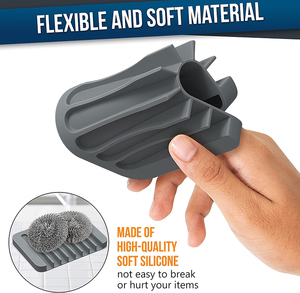 Jabonera de Silicona con Autodrenaje, Bandeja de Jabón Premium con Drenaje, Jabonera de Silicona Creativa para Baño, <span class=keywords><strong>Ducha</strong></span>, Cocina - Product Image 4