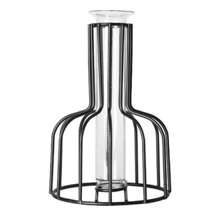 Florero recubierto de polvo negro más vendido para decoración del hogar Interior hoteles y restaurantes para maceta de boda - Product Image 1