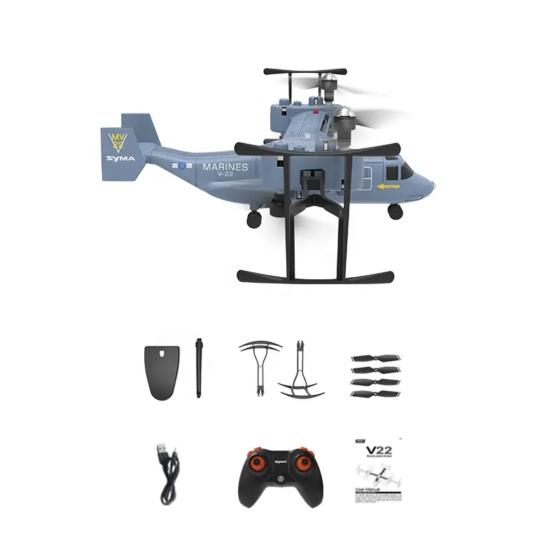 장난감 비행기 원격 제어 V22 스턴트 기능 6 축 자이로 syma 무인 항공기 아이들을위한 원격 비행기 장난감