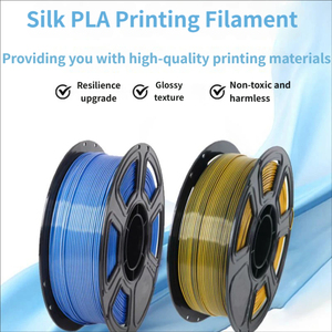 เส้นพลาสติก PLA Silk สองสี สำหรับพิมพ์ 3 มิติ คุณภาพสูงจากโรงงานโดยตรง รองรับอุณหภูมิการพิมพ์ 210 องศาเซลเซียส สำหรับเครื่องพิมพ์ 3 มิติแบบ FDM - Product Image 4