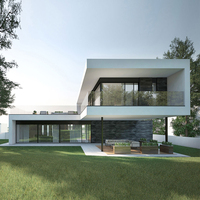 Villa Maison Préfabriquée à Ossature Acier de Deux Étages avec 4 Chambres
