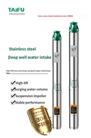 Pompe submersible Taifu en acier inoxydable pour puits profond, haute pression, grand débit, pour l'irrigation des puits et l'alimentation en eau domestique, moteur AC