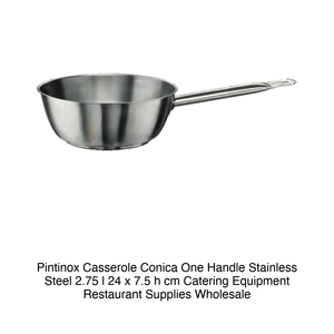Stainless Steel <b>Saucepan</b> Ø 24 cm H 7.5 cm, 2.75 L Pintinox - Product Image 2