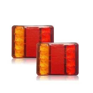 Haute qualité 12 24V 8 LED rouge Ambere remorque camion arrêt tourner arrière marche arrière combinaison feu arrière pour tracteur camion RV camping-car