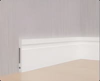 Plinthe murale moderne en PVC/PS écologique, imperméable, apprêtée blanche, pour villas et hôtels