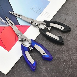 Alicates de pesca Ztc095 de acero inoxidable con mango azul, cortadores de línea para señuelos, accesorios para herramientas de pesca - Product Image 2