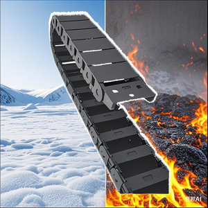 Yodel Fabricante China Inserto de rosca M6 Cadena de eslabones de cable flexible Tamaño de nailon 15x20mm Portadores de alambre Cadena de arrastre de plástico - Product Image 5