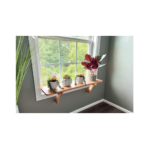 Étagère flottante en bois de style ferme, support de rangement, perchoir de fenêtre en bois - Product Image 1