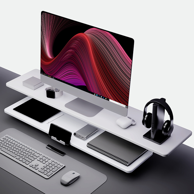 Manufacture Wooden Desktop Monitor Stand 2 Monitor Riser for Computer for Living Room Use
