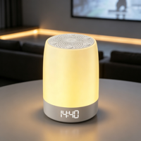 Mesin Suara Putih Desktop Lampu Atmosfer RGB Jam Digital Pengatur Waktu Tidur untuk Yoga Meditasi Santai