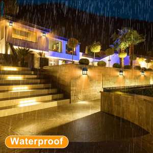 Luces Solares de Pared para Exteriores LED IP65 Impermeables con Sensor de Luz Regulable para Jardín 28-43 Lúmenes - Product Image 3