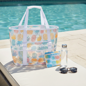 Bolsa de Playa Estilo Art Deco, Hecha a Mano, Abierta, con Patrón Tropical Bohemio, Venta al Por Mayor, Unisex, Compra en Línea, Mini Bolsas de Playa - Product Image 1