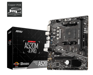 Tarjeta Madre MSI A520M-A PRO AM4 para AMD Ryzen Serie 5000/4000G/3000, DDR4, M.2, PCIe 3.0, 4K, HDMI, Micro ATX - Product Image 4