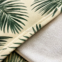 Serviette de plage en coton 100% avec impression numérique personnalisée, motif palmier tropical, service de conception sur mesure, prévisualisation 3D, faible quantité minimale de commande