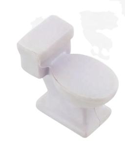 Balle anti-stress personnalisée en mousse PU en forme de cuvette de toilette, jouet promotionnel souple pour le soulagement du stress, cadeau - Product Image 1