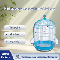 Cage à oiseaux de luxe moderne en acier inoxydable avec plateau en plastique personnalisable pour perroquets et oiseaux, grande taille, intérieur/extérieur, vente en gros