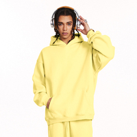 Sweat à capuche streetwear oversize pour hommes et femmes, en molleton épais 345G, lavable en machine, compatible sèche-linge, anti-rétrécissement, anti-décoloration
