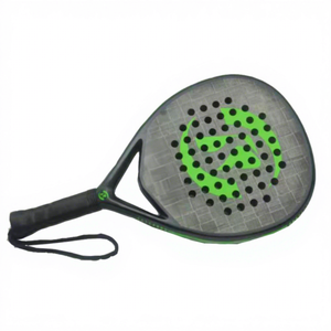 Raquette de padel en carbone graphite personnalisée, forme goutte d'eau, 23 mm de largeur de crosse, légère, durable, design graphique, utilisation universelle - Product Image 3