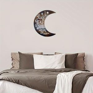 Decorazione da parete a forma di luna: '<span class=keywords><strong>Ti</strong></span> amo <span class=keywords><strong>tanto</strong></span>, andrei sulla luna e tornerei' per matrimoni, compleanni, anniversari, regali e decorazioni per le feste - Product Image 4