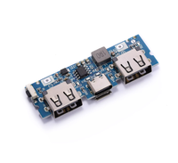 Module de suralimentation pour batterie externe avec port de charge Type-C, double circuit intégré USB, 2.4A, carte mère portable DIY 5V