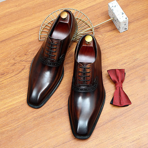 Pointed Toe Oxfords Genuine Leather Men Shoes Rubber Outsole Career All Seasons Drop Shipping - Product Image 2