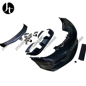 ชุดกันชนหน้า<span class=keywords><strong>รถ</strong></span>รอบทิศทางสำหรับ Porsche 718 Cayman Boxster ปรับเปลี่ยนสไตล์ด้านหลังลิปสปอยเลอร์วัสดุ PP พร้อมไอเสีย - Product Image 5