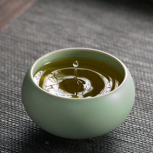 Tazza da tè in ceramica Tianqing Ru Kiln di alta gamma con smalto craquelé autentico, tazza singola per set da tè Kung Fu - Product Image 5