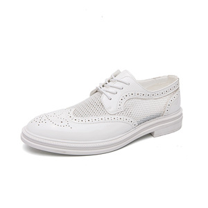 Sandalias de cuero calado transpirables para hombre, zapatos formales de negocios, zapatos casuales de moda para el verano. - Product Image 5
