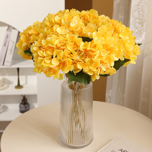 Fleurs d'hortensia artificielles roses en soie, arrangement floral pour mariage et décoration intérieure, haute simulation en plastique - Product Image 3