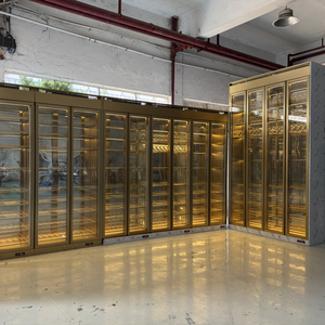 <span class=keywords><strong>Cantinetta</strong></span> Vino Royal Metal Piccola per Casa, Doppia Zona, <span class=keywords><strong>con</strong></span> Illuminazione LED e Porta in Vetro - Arredamento Moderno per Villa, Club, Pub, Hotel, Bar - Product Image 1