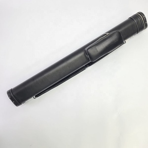 Xmlivet negro 4 agujeros PU cuero Pool taco caso alta calidad 2Butt 2 eje para 1/2 split precio barato accesorios de billar - Product Image 1