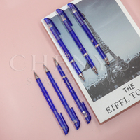 Stylos à pointe effaçable promotionnels en gros pour l'écriture scolaire, fournitures de bureau en plastique avec logo personnalisé et tête effaçable pour étudiants