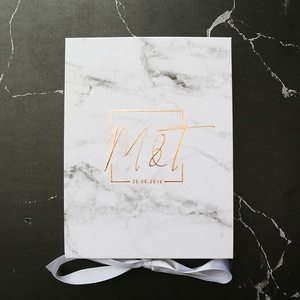 Boîte de poche en acrylique transparente avec impression personnalisée de marbre blanc et noir, couverture rigide, pour <span class=keywords><strong>invitation</strong></span> de mariage, souvenir d'entreprise, cadeau - Product Image 6