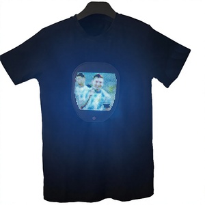 Camiseta LED Recargable por USB, Controlada por Aplicación, Ropa Inteligente Intermitente que Brilla en la Oscuridad, Programable, para Fiestas de Halloween - Product Image 4