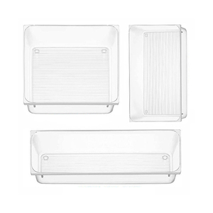 Vente en gros personnalisable PS Home Organisateur Plateaux Carré Rectangle Présentoir Cosmétiques Stockage Avec Logo Autocollant Carton - Product Image 5