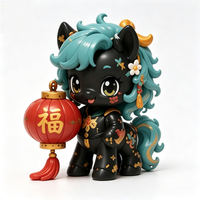 Lanterne Lumineuse en PVC Personnalisable et Amusante, Boîte Mystère Cheval 9cm, Jouet Promotionnel, Figurine de Collection Designer, Cadeau, Jouet d'Art, Collections