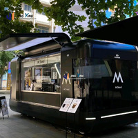 Remorque alimentaire remorquable à couleur dégradée, directement d'usine, faible MOQ, chariot mobile pour glaces et snacks, idéal pour festivals et vente de rue en extérieur