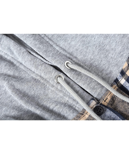 Camicia con Cappuccio <span class=keywords><strong>in</strong></span> <span class=keywords><strong>Flanella</strong></span> ZITY per <span class=keywords><strong>Uomo</strong></span>, <span class=keywords><strong>Giacca</strong></span> Casual <span class=keywords><strong>a</strong></span> <span class=keywords><strong>Quadri</strong></span> con Bottoni, Maniche Lunghe, Elegante con Tasca - Product Image 6