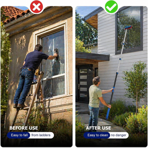 Perche télescopique <span class=keywords><strong>en</strong></span> aluminium de 3,6 m sur mesure <span class=keywords><strong>pour</strong></span> le nettoyage des fenêtres, légère et robuste, idéale <span class=keywords><strong>pour</strong></span> le dépoussiérage, la décoration et le jardinage - Product Image 4