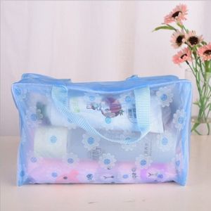 <b>Toiletry</b> Bag <b>Storage</b> Rectangle 1-3L PVC Transparent Cute Bathroom Travel Use - Product Image 3