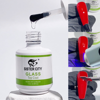 Gel UV de finition pour verre à ongles, base de gel UV, gel de nail art non toxique, écologique, longue durée, liquide, à retirer par trempage, flacon de 15 ml, DIY