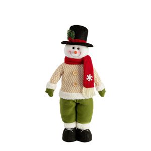 Muñeco de Nieve Navideño de Peluche con Traje Tejido, Bufanda y Gorro para Decoración de Chimenea, Mesa, Hogar, Fiesta, Regalo de Navidad - Product Image 4