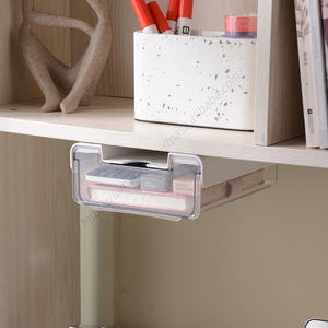 Vente en gros : Organisateur de bureau auto-adhésif puissant pour tiroir sous le bureau, boîte de rangement dissimulée pour armoire - Product Image 5