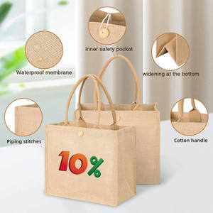 <span class=keywords><strong>Borsa</strong></span> Shopping in <span class=keywords><strong>Juta</strong></span> Naturale, <span class=keywords><strong>Borsa</strong></span> Tote Grande Capacità con Apertura Superiore per Donne - Product Image 5