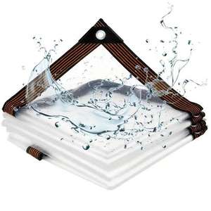 Bâche industrielle en PVC enduit transparent 510g/m², 2m, pour <span class=keywords><strong>pergola</strong></span> de jardin, auvent imperméable, couverture de balcon, protection pour plantes succulentes - Product Image 2