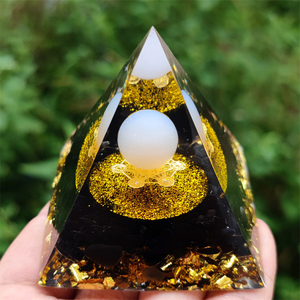ผลิตภัณฑ์บำบัดพลังงานจิตวิญญาณคุณภาพสูง คริสตัลเรซิ่นออร์โกไนต์รูปทรงพีระมิด สำหรับตกแต่งบ้าน - Product Image 6