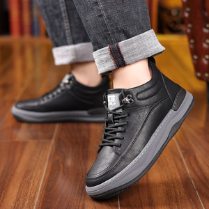 Men Winter Snow Boots <b>Ankle</b> High Waterproof Warm Plush Lining Round Toe Synthetic Upper Rubber Outsole EVA Midsole Autumn - Product Image 1