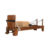 Machine de Pilates Reformer en chêne, personnalisée, durable et portable - Équipement de fitness professionnel pour studio et domicile avec entraînement corporel équilibré de type yoga
