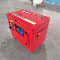 Générateur silencieux à double carburant 5KW 6KVA à châssis ouvert, refroidi par air, démarrage électrique 12V DC, alimentation de secours domestique